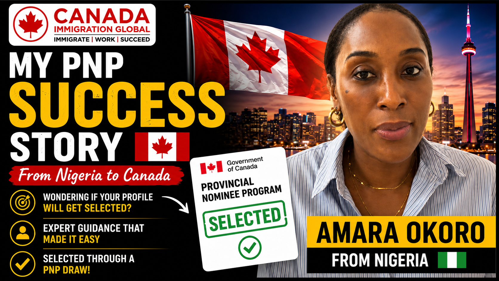 Amara Okoro’s Canada PNP Success Story