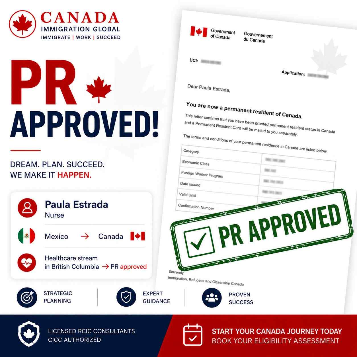 Paula Estrada — Permanent Residency Approved
