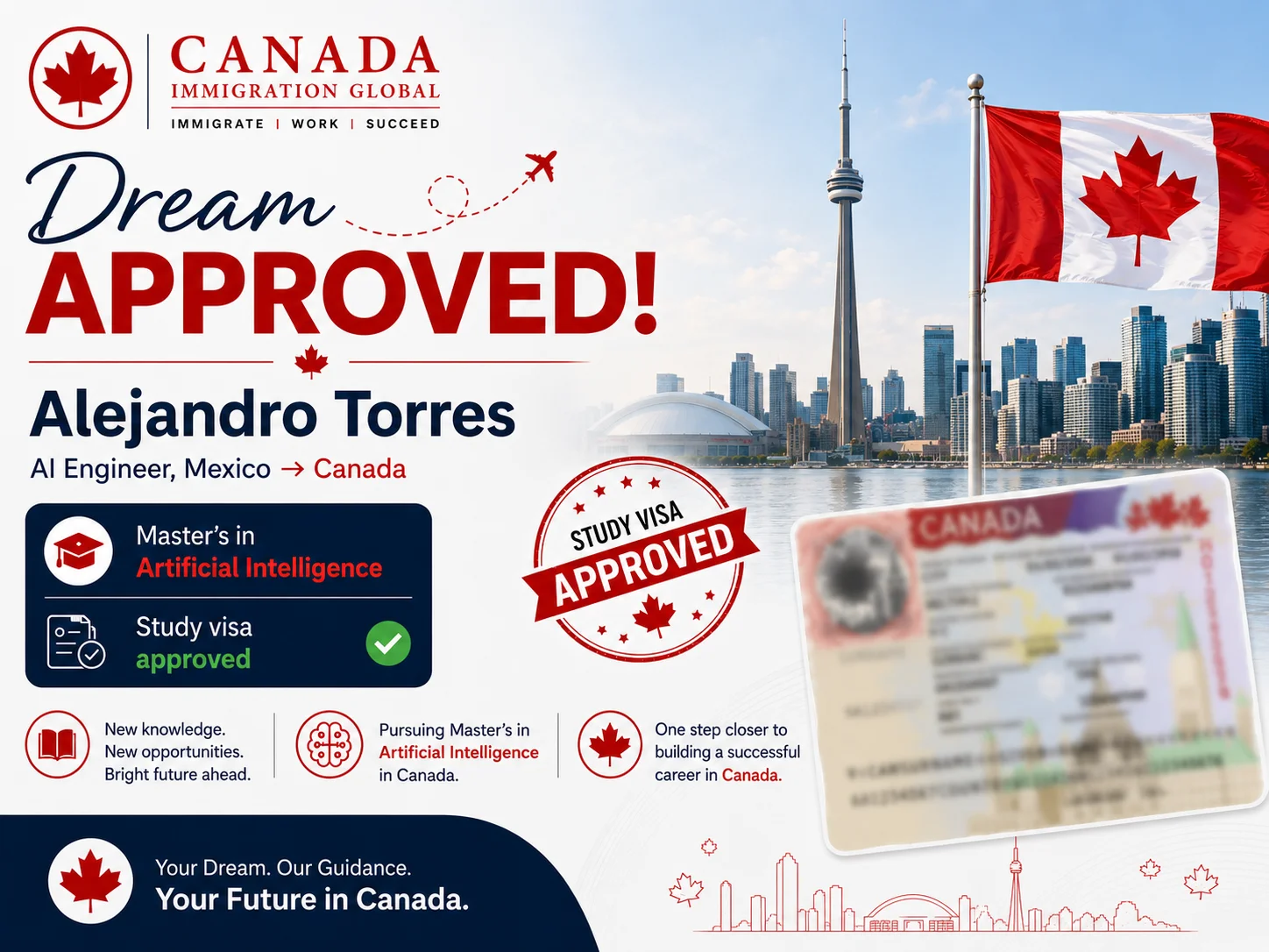 Alejandro Torres — Study Permit Approved